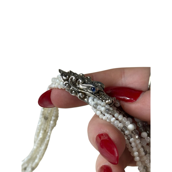 John Hardy Legends Naga Lariat Necklace with Blue Sapphire - Picture 4 of 8